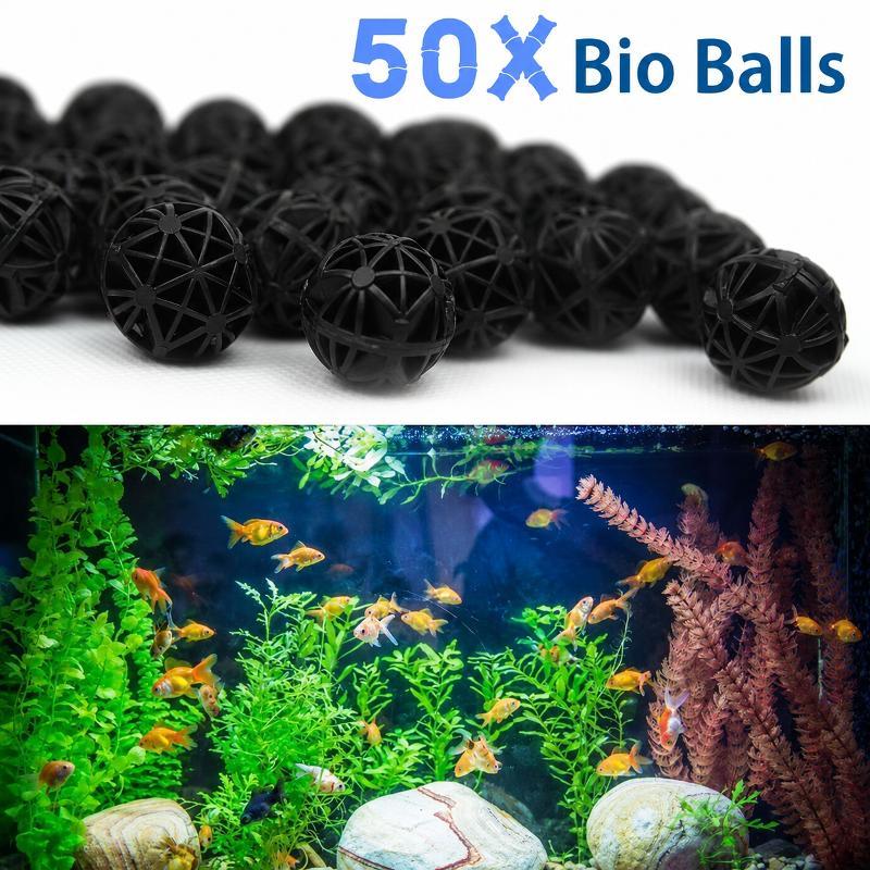 Fish Aquarium Home - 50 قطعة من كرات الفلتر البيولوجي