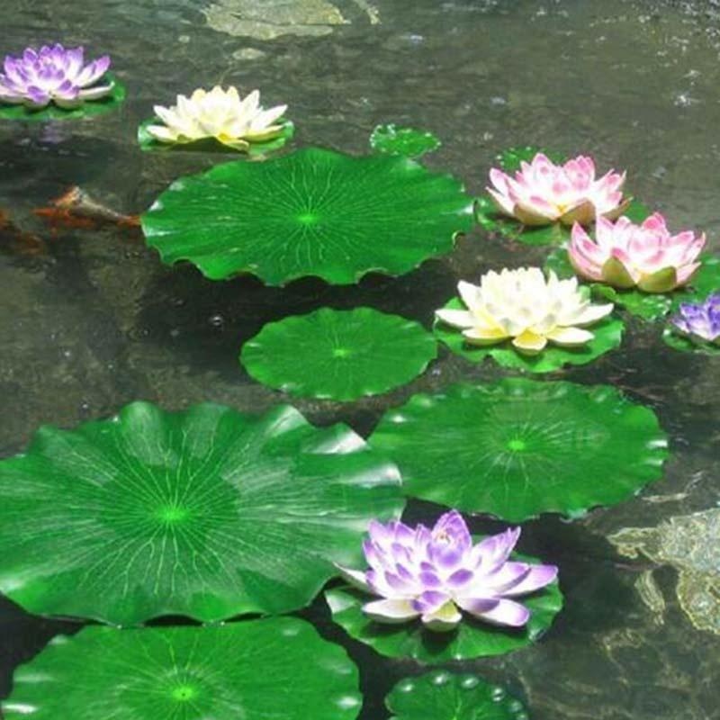 أوراق زنبق الماء الاصطناعية 20 - مراجعة Fish Aquarium Home وسعره