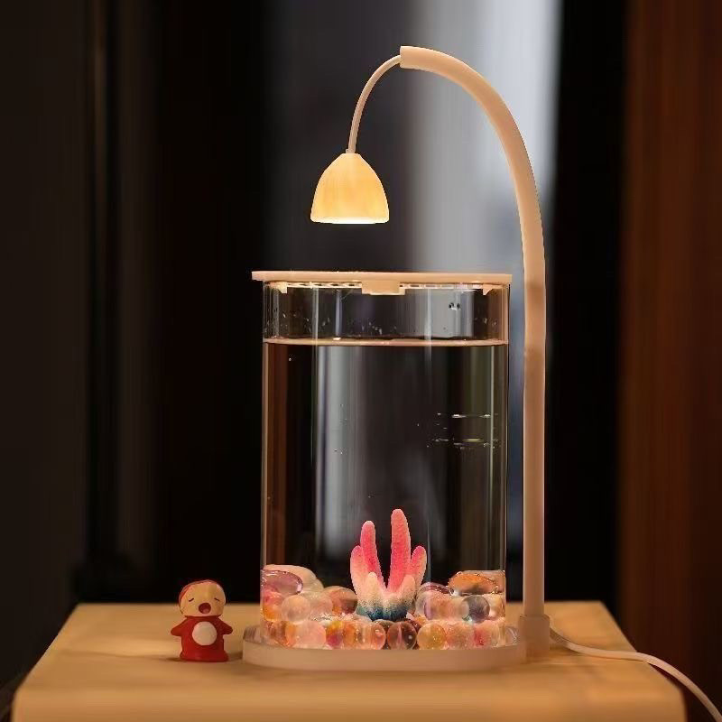 حوض سمك شفاف صغير كامل مع أحجا - مراجعة Betta Fish Tank وسعره